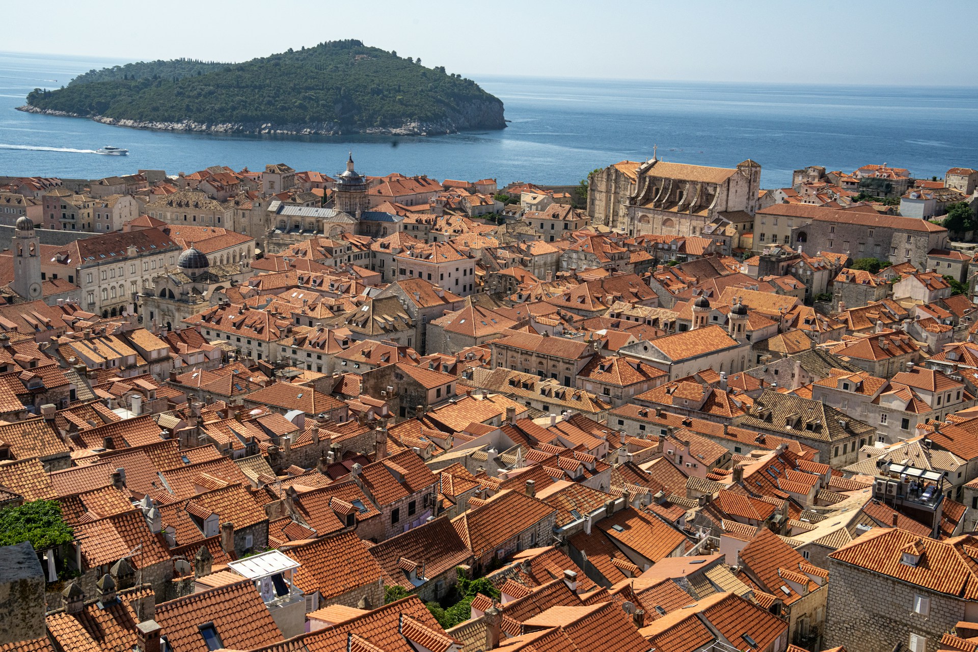 Dubrovnik Old Town with Lokrum in the background