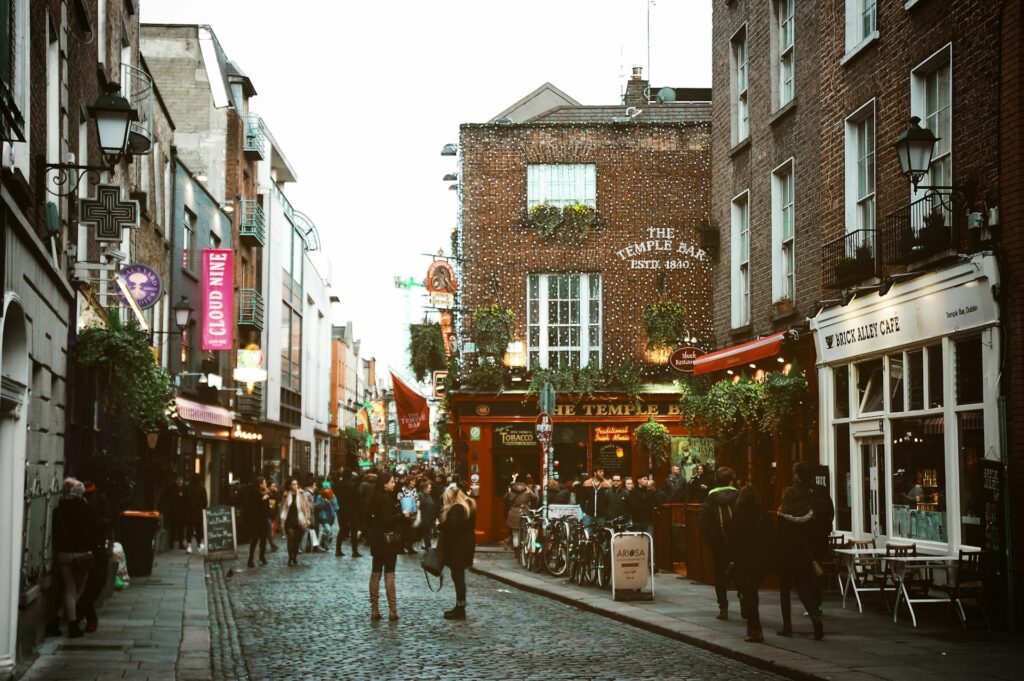 The Temple Bar district in Dublin