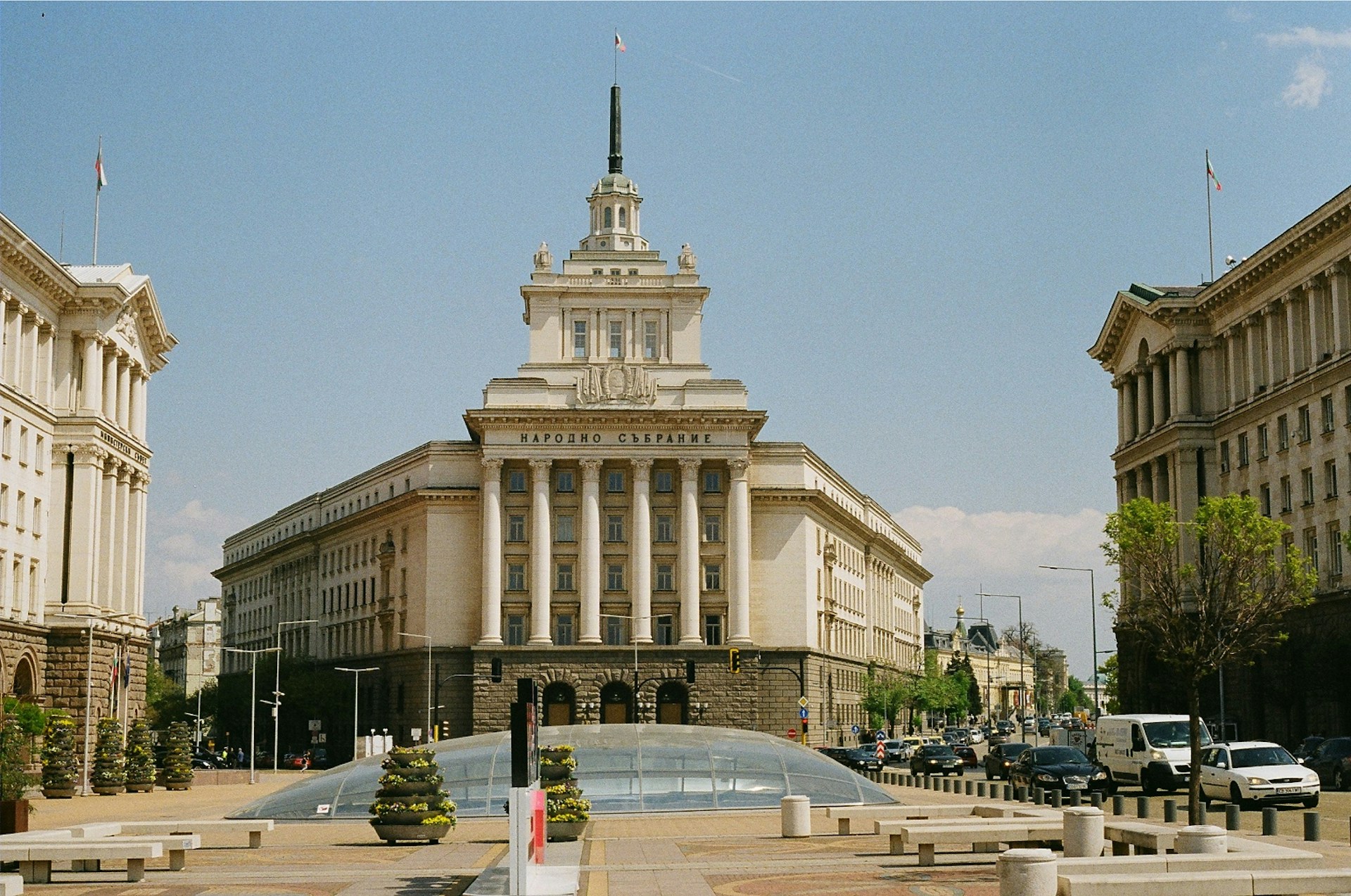 A plaza in Sofia, Bulgaria