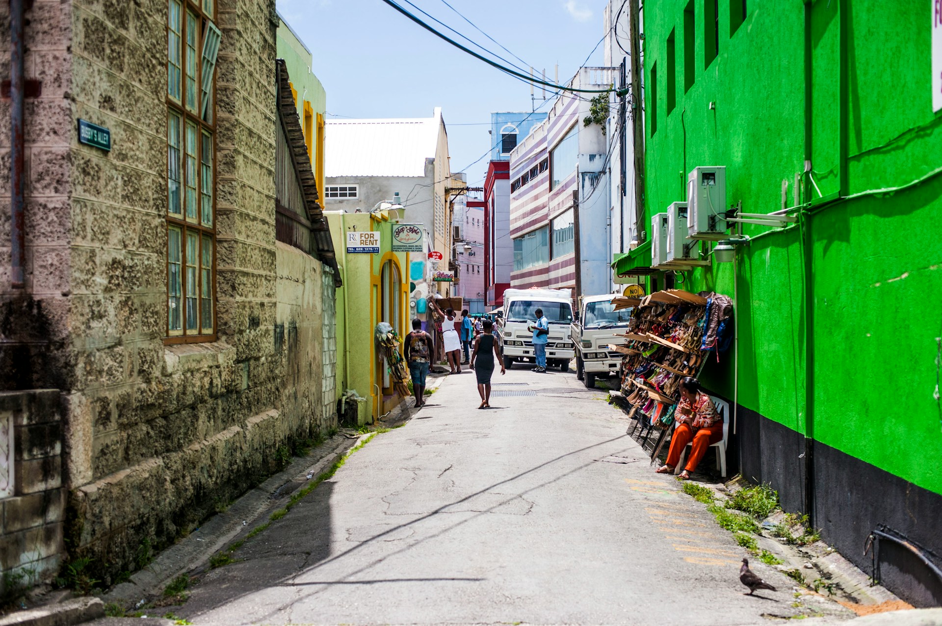 A quiet street in Bridgetown, Barbados