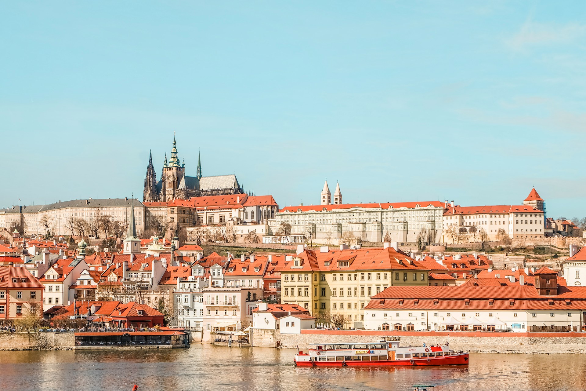 View of Prague over the river