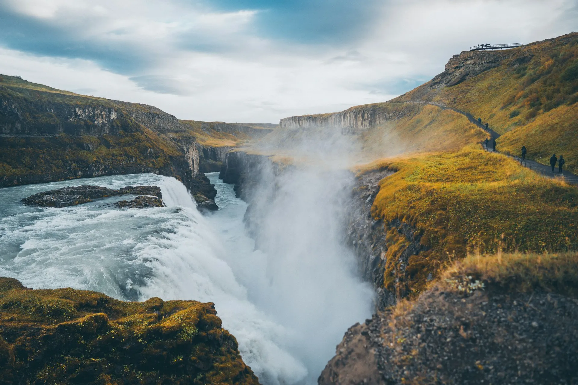 A geyser in the Golden Circle, Iceland
