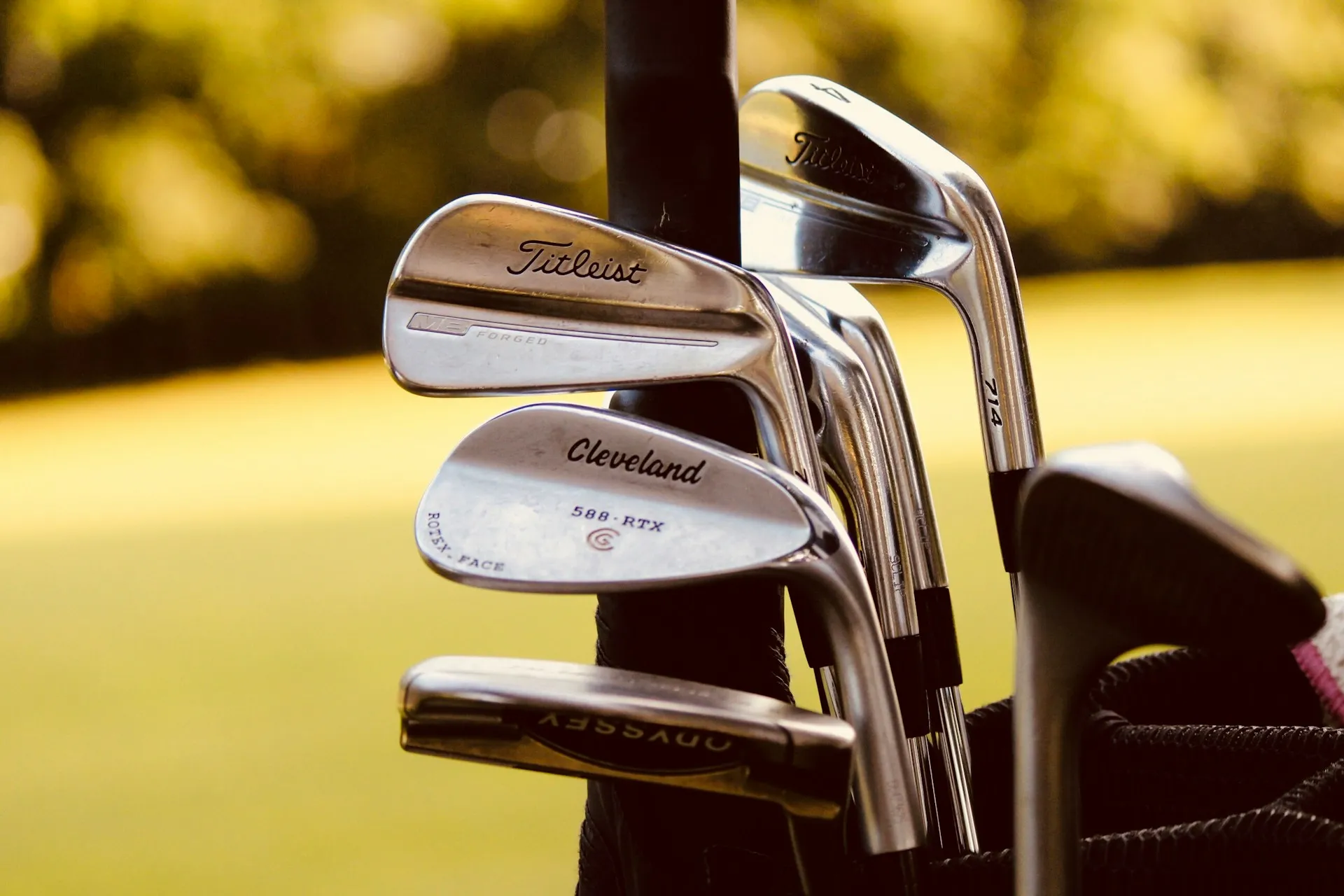 A set of golf clubs
