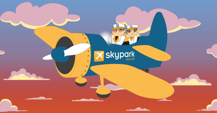 SkyParkSteve and Sally in an aeroplane