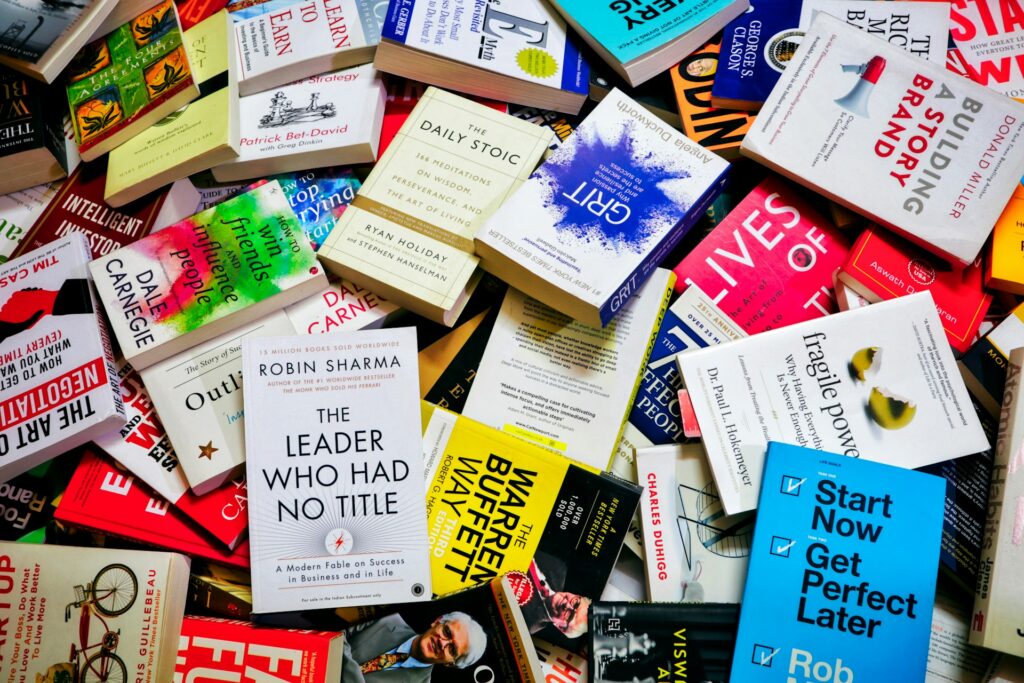 A pile of popular books